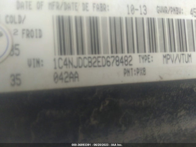 1C4NJDCB2ED678482 Jeep Compass Limited