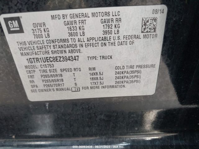 1GTR1UEC8EZ394347 GMC Sierra 1500 Sle