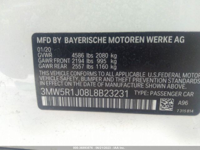 3MW5R1J08L8B23231 BMW 3 Series 330i
