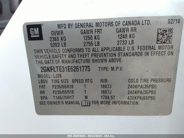 GMC Terrain Slt 2014 2GKFLTE31E6261775 Image 9
