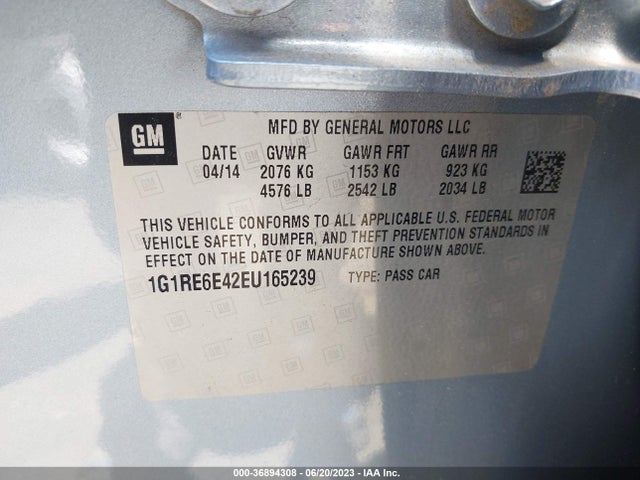 Chevrolet Volt 2014 1G1RE6E42EU165239 Image 9