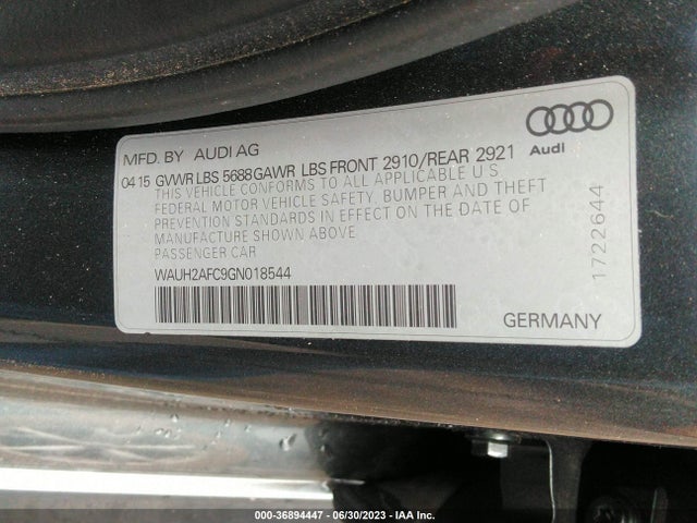 2016 Audi S6, VIN: WAUH2AFC9GN018544