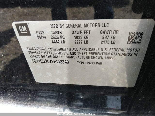 Chevrolet MALIBU LT 2015 1G11C5SL7FF118349 Image 9