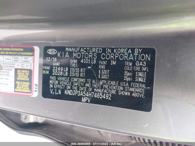 KNDJP3A54H7465492 KIA SOUL +