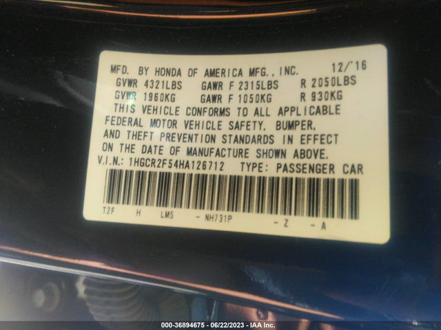 Honda Accord Sedan Sport 2017 1HGCR2F54HA126712 Image 9