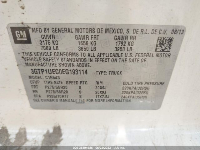 3GTP1UEC0EG193114 GMC Sierra 1500 Sle