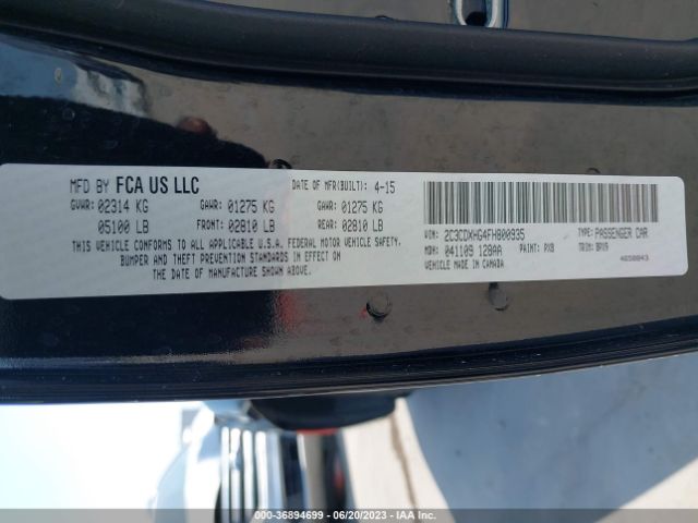 2C3CDXHG4FH800935 Dodge Charger Sxt