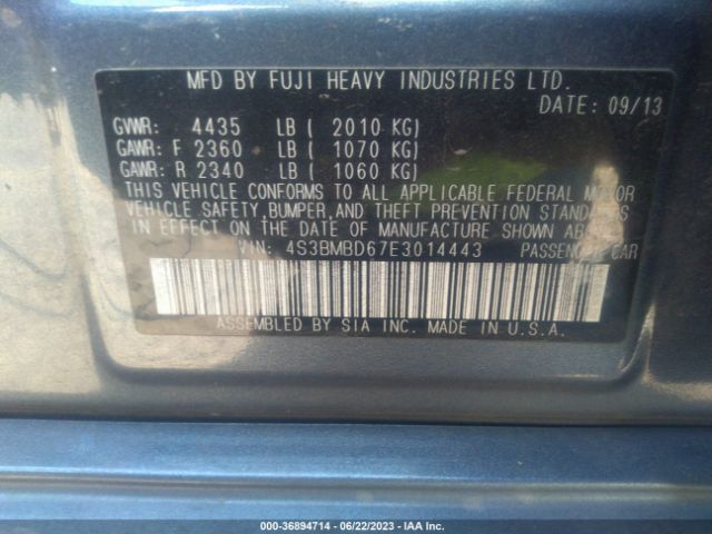 4S3BMBD67E3014443 Subaru Legacy 2.5i Premium