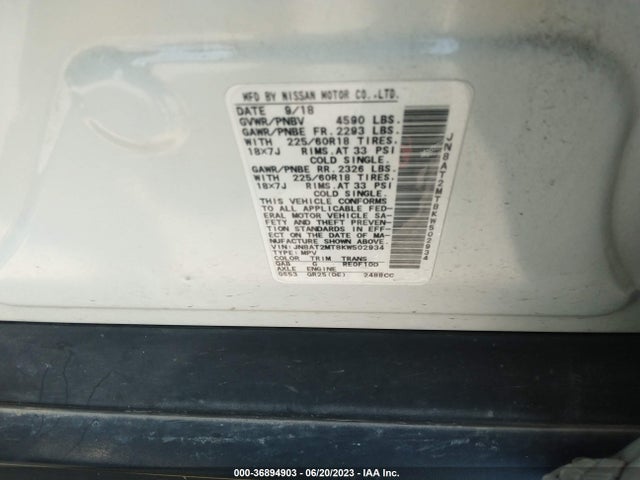 Nissan ROGUE SV 2019 JN8AT2MT8KW502934 Image 15