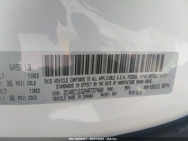 2C4RC1EG2HR727460 Chrysler Pacifica Touring-l Plus