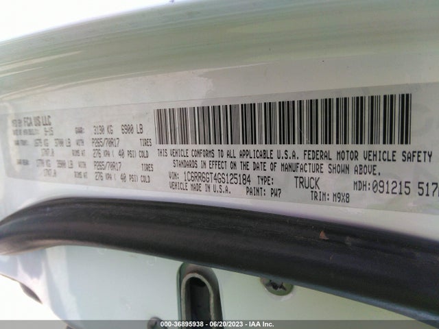 RAM 1500 Slt 2016 1C6RR6GT4GS125184 Image 15
