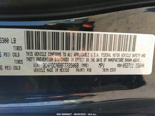 Dodge Journey American Value Pkg 2015 3C4PDCAB8FT725068 Image 9