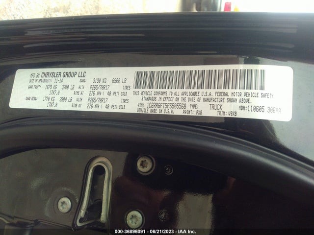 RAM 1500 Tradesman 2015 1C6RR6FT5FS505568 Image 15
