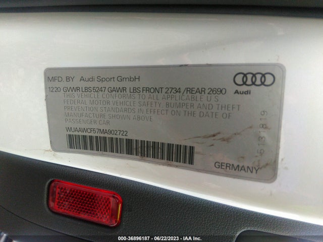 2021 Audi RS 5, VIN: WUAAWCF57MA902722