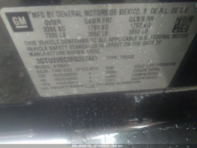 3GTU2VEC0FG207441 GMC Sierra 1500 Slt