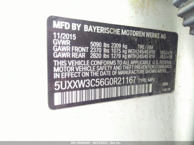 5UXXW3C56G0R21167 BMW X4 Xdrive28i