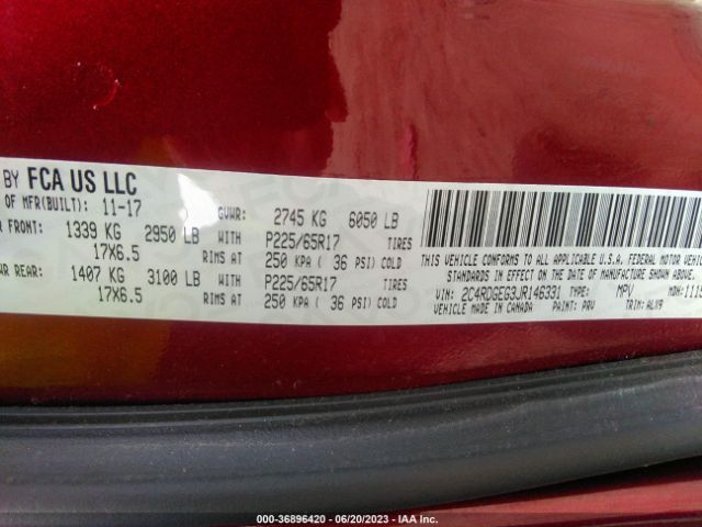 2C4RDGEG3JR146331 Dodge Grand Caravan Gt
