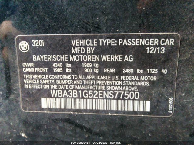 WBA3B1G52ENS77500 BMW 3 Series 320i