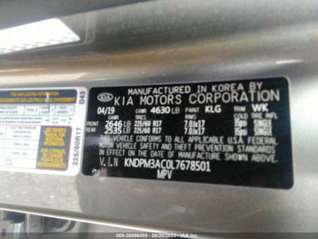 KNDPM3AC0L7678501 KIA Sportage Lx