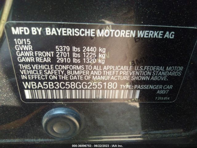 WBA5B3C58GG255180 BMW 5 Series 535i Xdrive
