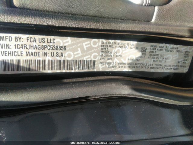 1C4RJHAG8PC538856 Jeep Grand Cherokee Altitude