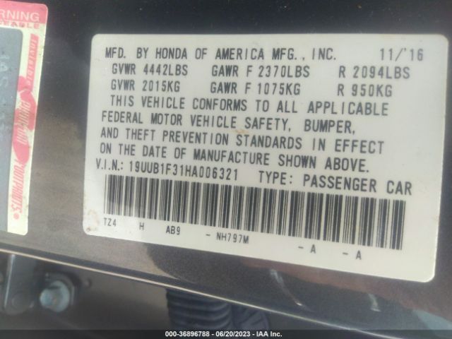 19UUB1F31HA006321 Acura TLX