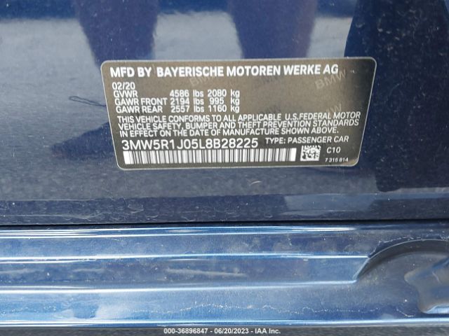 3MW5R1J05L8B28225 BMW 3 Series 330i