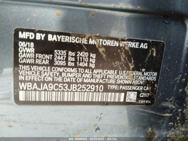 WBAJA9C53JB252910 BMW 5 Series 530e Iperformance