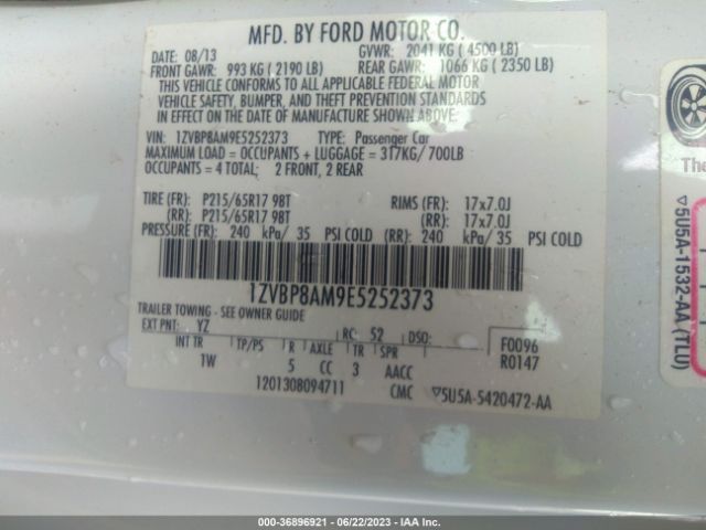 1ZVBP8AM9E5252373 Ford Mustang V6