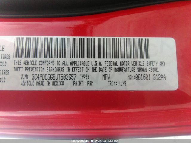 3C4PDCGG8JT503657 Dodge Journey Crossroad