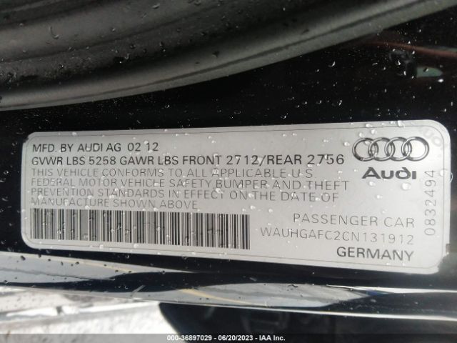 2012 AUDI A6 WAUHGAFC2CN131912 Photo 8