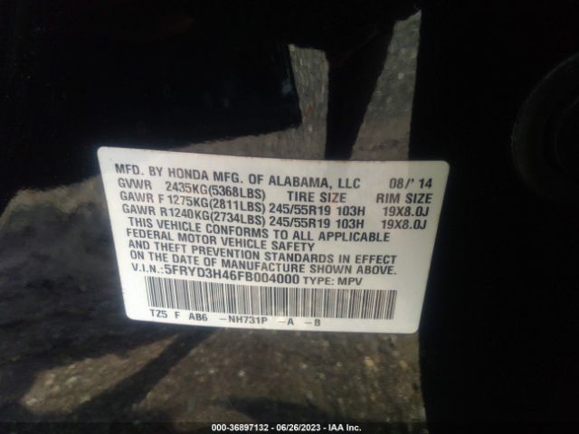 5FRYD3H46FB004000 Acura Mdx Tech Pkg