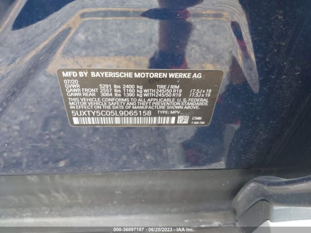 5UXTY5C05L9D65158 BMW X3 Xdrive30i