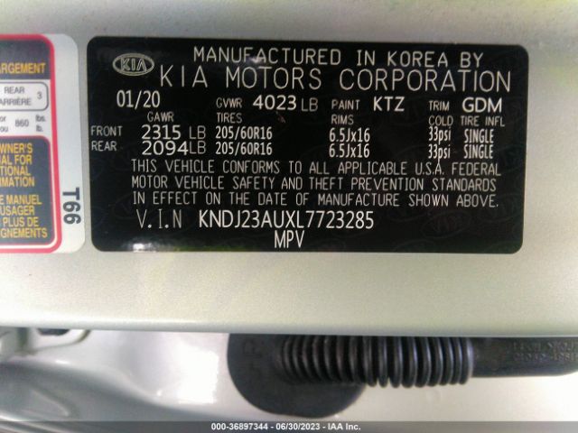 KNDJ23AUXL7723285 KIA SOUL LX