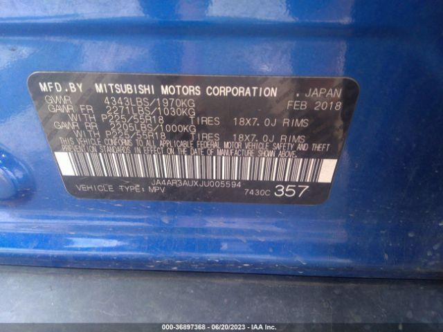 2018 MITSUBISHI OUTLANDER SPORT JA4AR3AUXJU005594 Photo 8