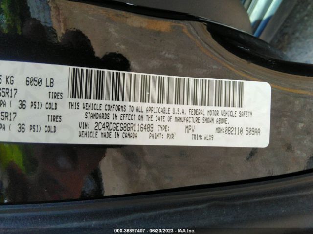 2C4RDGEG8GR116489 Dodge Grand Caravan R/t