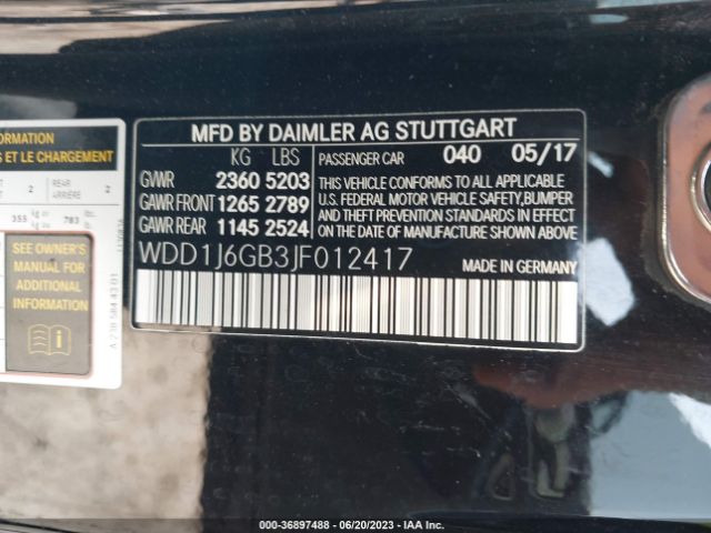 WDD1J6GB3JF012417 Mercedes-Benz E-class E 400