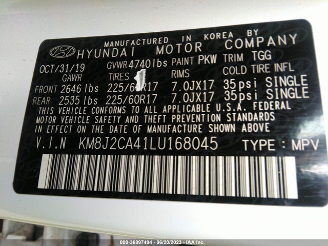 Hyundai TUCSON SE 2020 KM8J2CA41LU168045 Image 14