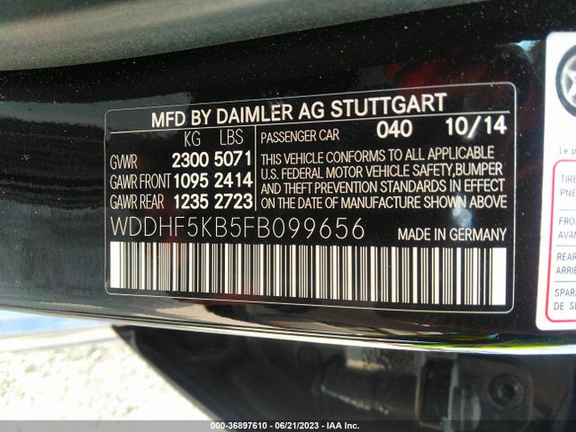 WDDHF5KB5FB099656 Mercedes-Benz E-class E 350