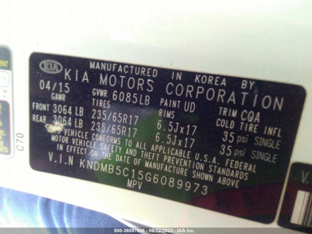 KNDMB5C15G6089973 KIA SEDONA LX