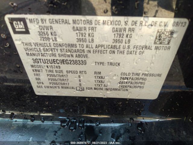 3GTU2UEC9EG238339 GMC Sierra 1500 Sle