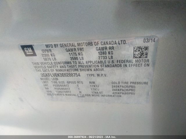 2GKFLVEK3E6288754 GMC Terrain Sle