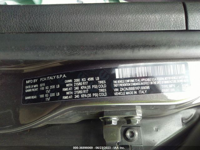 ZACNJBBB1KPJ99096 Jeep Renegade Latitude