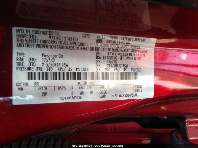 1FADP3J26EL161981 Ford Focus Titanium