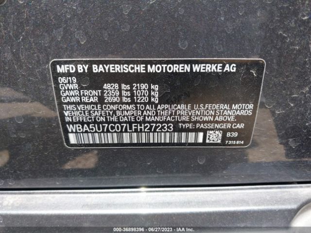 WBA5U7C07LFH27233 BMW 3 Series M340i