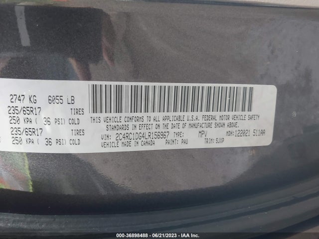 2C4RC1DG4LR156967 Chrysler Voyager Lxi