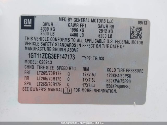 1GT11ZCG3EF147173 GMC Sierra 2500hd Work Truck