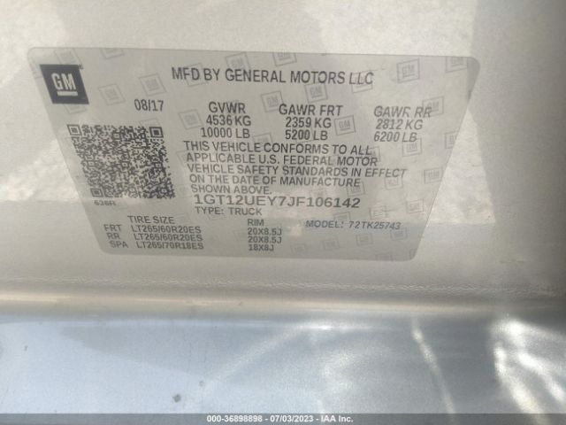 1GT12UEY7JF106142 GMC Sierra 2500hd Denali