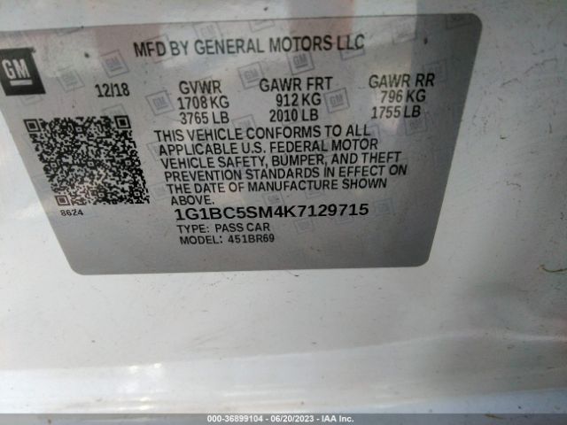 1G1BC5SM4K7129715 Chevrolet CRUZE LS