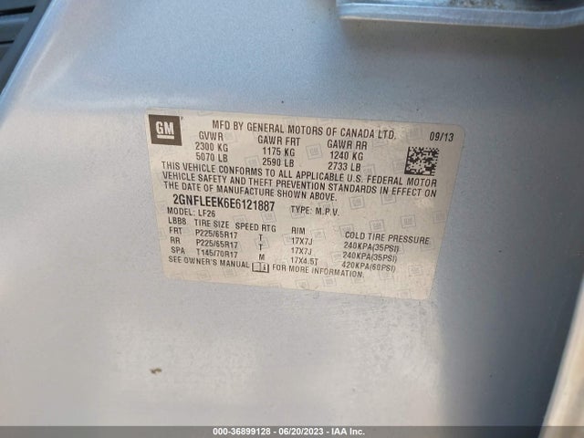 Chevrolet EQUINOX LS 2014 2GNFLEEK6E6121887 Image 9